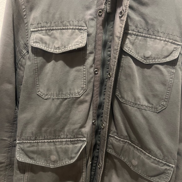 Men’s L.O.G.G. H&M Military Green Field Unisex Jacket w Hood - Picture 5 of 13